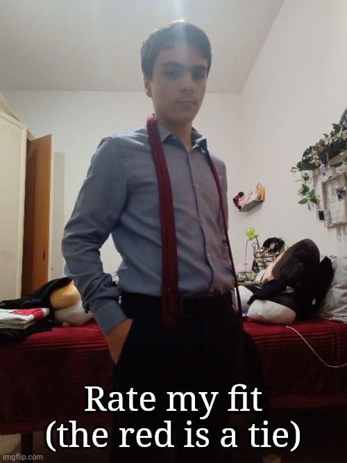Church Fit | Rate my fit (the red is a tie) | made w/ Imgflip meme maker