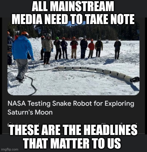 Real news | ALL MAINSTREAM MEDIA NEED TO TAKE NOTE; THESE ARE THE HEADLINES
THAT MATTER TO US | image tagged in memes | made w/ Imgflip meme maker