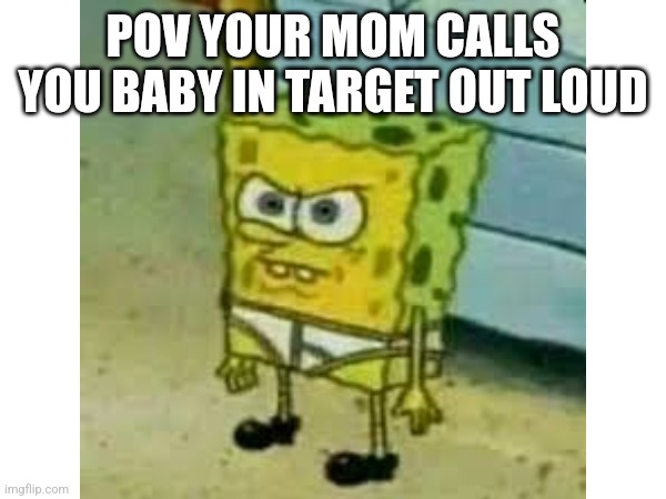 Embarrasment | POV YOUR MOM CALLS YOU BABY IN TARGET OUT LOUD | image tagged in embarrassing | made w/ Imgflip meme maker