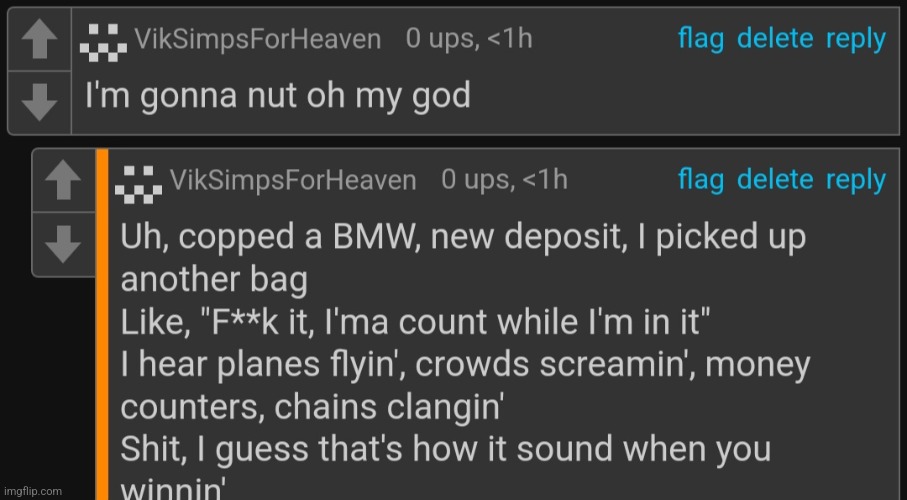 image tagged in i'm gonna nut oh my god | made w/ Imgflip meme maker