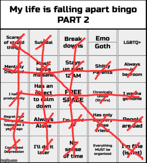 well sh*t | image tagged in my life is falling apart bingo part 2 | made w/ Imgflip meme maker