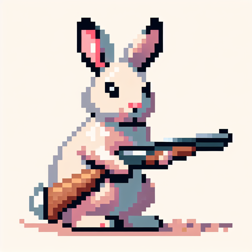 bunny with a shotgun Blank Meme Template