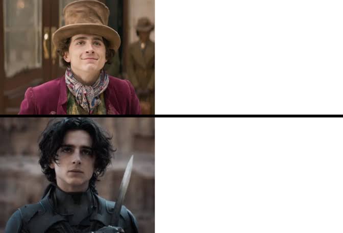 Chalemet wonka dune Blank Meme Template