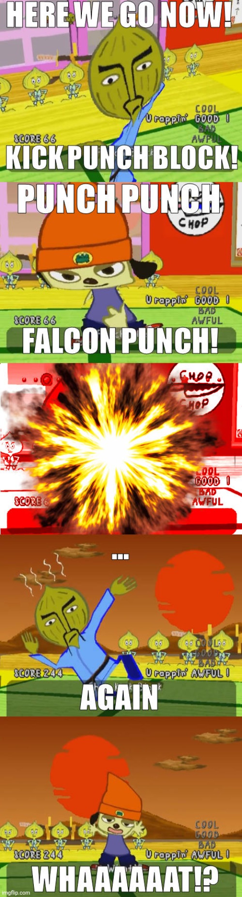 Parappa the rapper meme - Falcon Punch | made w/ Imgflip meme maker