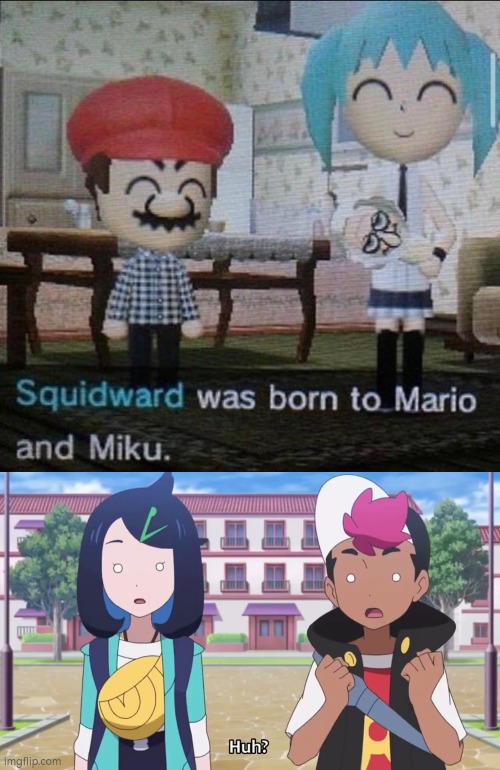 Say what? | image tagged in funny,mario,miku,squidward | made w/ Imgflip meme maker
