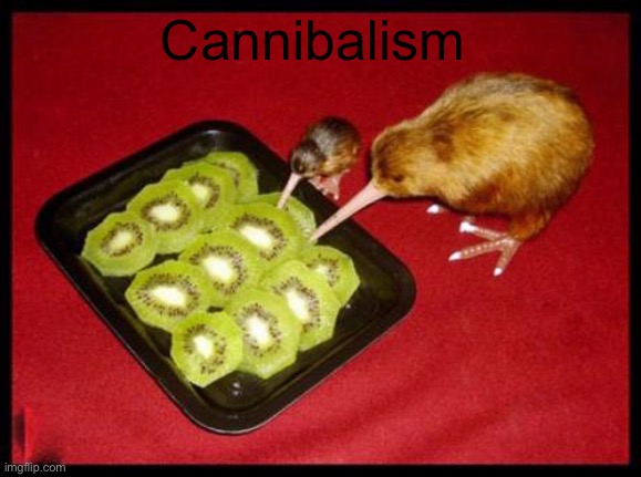 Cannibalism | Cannibalism | image tagged in kiwicannibalism | made w/ Imgflip meme maker