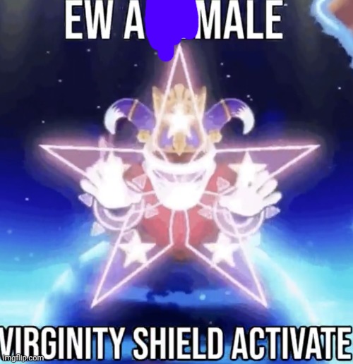 Magolor virginity shield remastered | image tagged in magolor virginity shield remastered | made w/ Imgflip meme maker