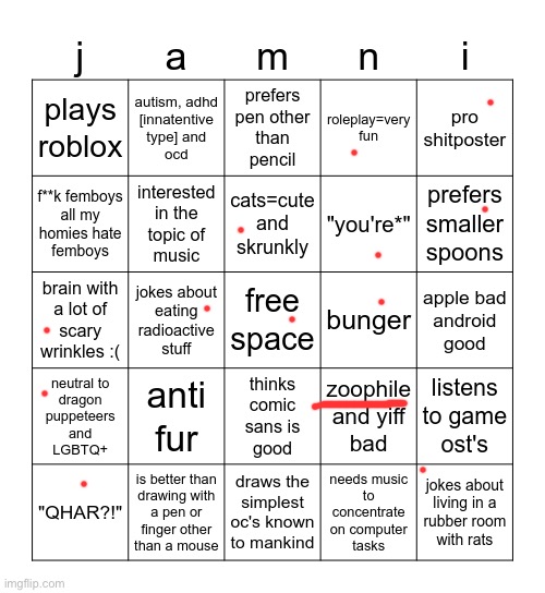 Jammymemefuel bingo | image tagged in jammymemefuel bingo | made w/ Imgflip meme maker