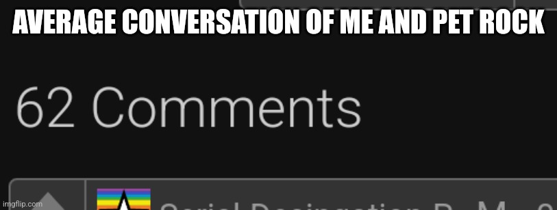 It's true | AVERAGE CONVERSATION OF ME AND PET ROCK | made w/ Imgflip meme maker
