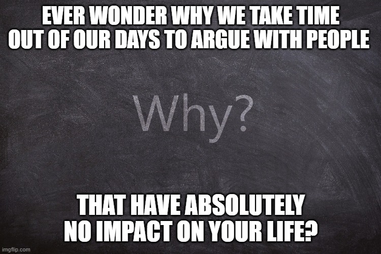 I was watching my kids play, and seen my wife smile at me.. and arguing with morons didn't seem to important anymore. | EVER WONDER WHY WE TAKE TIME OUT OF OUR DAYS TO ARGUE WITH PEOPLE; THAT HAVE ABSOLUTELY NO IMPACT ON YOUR LIFE? | image tagged in stupid liberals,wow,revelation,truth,political meme | made w/ Imgflip meme maker