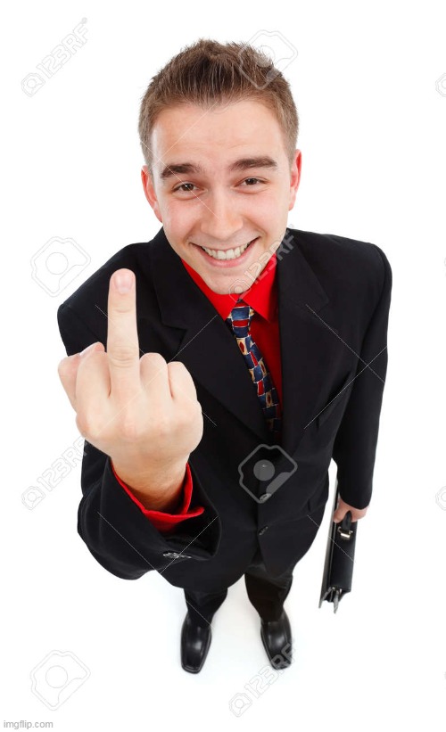 Stock Guy Middle Finger | image tagged in stock guy middle finger | made w/ Imgflip meme maker