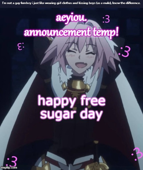 uhhhhhm uh egg uhh jesus ummmm bunny uhh yeah | happy free sugar day | image tagged in he's literally me i don't even watch fate | made w/ Imgflip meme maker