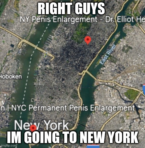 For no particular reason | RIGHT GUYS; IM GOING TO NEW YORK | made w/ Imgflip meme maker