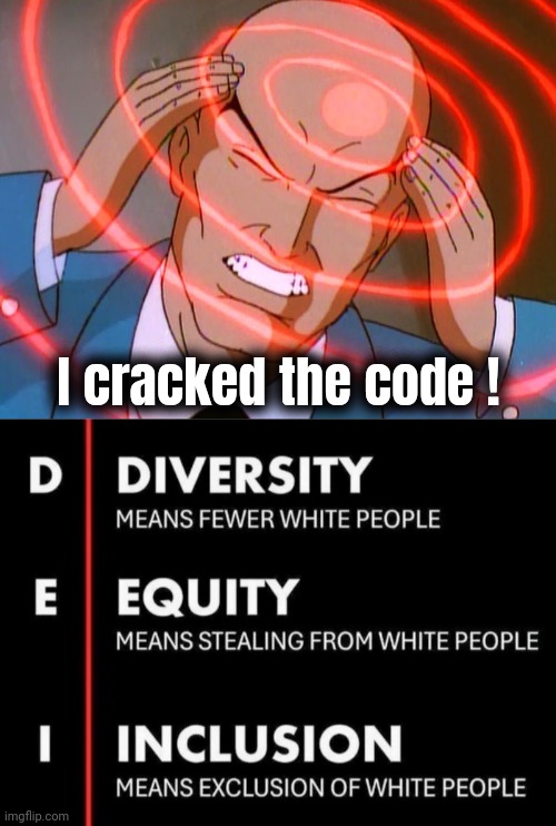 It's obvious , actually | I cracked the code ! | image tagged in professor x,bigotry,racism,well yes but actually no,shhhh,all right then keep your secrets | made w/ Imgflip meme maker