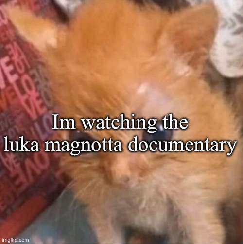 I remembered | Im watching the luka magnotta documentary | image tagged in skrunkly | made w/ Imgflip meme maker