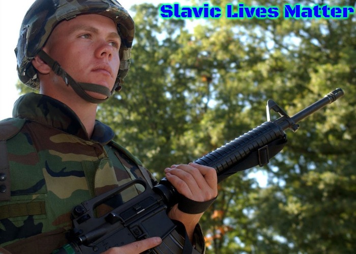 Eroican Soldier Welding an Colt M16A2 | Slavic Lives Matter | image tagged in eroican soldier welding an colt m16a2,slavic | made w/ Imgflip meme maker