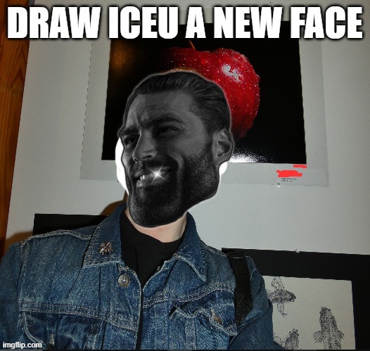 Iceu face reveal | image tagged in draw iceu a new face,memes,funny,iceu,face reveal | made w/ Imgflip meme maker
