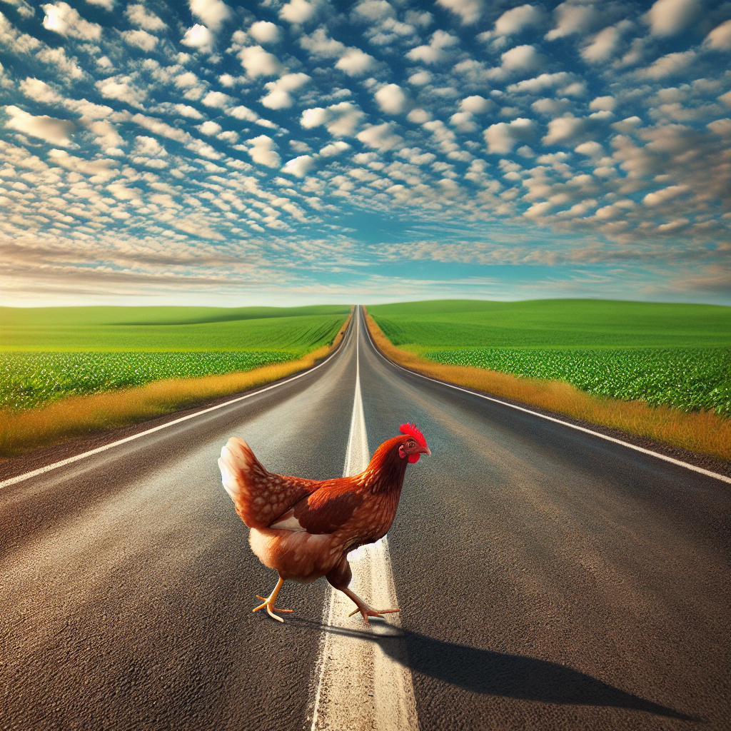 Chicken crossing the road Blank Meme Template