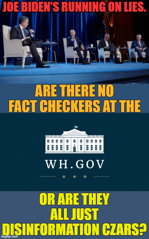 Lies, Lies, And More Lies | JOE BIDEN'S RUNNING ON LIES. ARE THERE NO FACT CHECKERS AT THE; OR ARE THEY ALL JUST DISINFORMATION CZARS? | image tagged in memes,joe biden,running,president,lies,disinformation | made w/ Imgflip meme maker