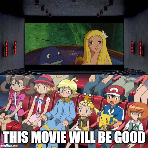ash and friends watchs the little mermaid | image tagged in ash ketchum and friends watchs a movie,the little mermaid,pokemon memes,nintendo,movies,theater | made w/ Imgflip meme maker