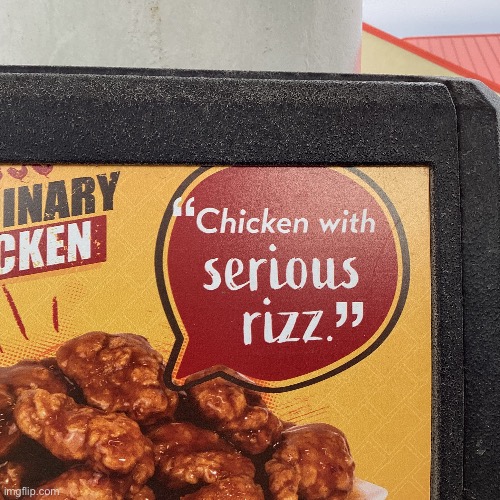 i saw this at a gas station lol | image tagged in rizz,chicken | made w/ Imgflip meme maker