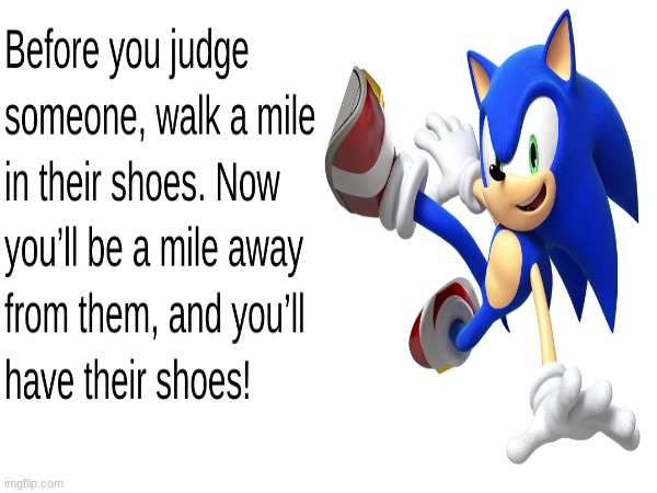 heres an incorrect sonic quote to start your day! | image tagged in incorrect,sonic,quote,sonic says | made w/ Imgflip meme maker