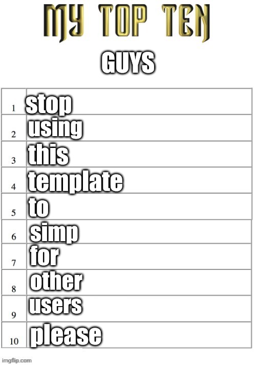 like just show who you actually like, instead of simping | GUYS; stop; using; this; template; to; simp; for; other; users; please | image tagged in the person who posted,this image,is not okay rn,dont mess with him | made w/ Imgflip meme maker