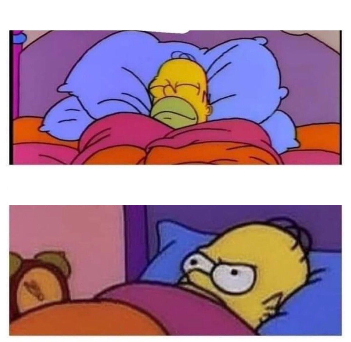 High Quality homer in bed Blank Meme Template