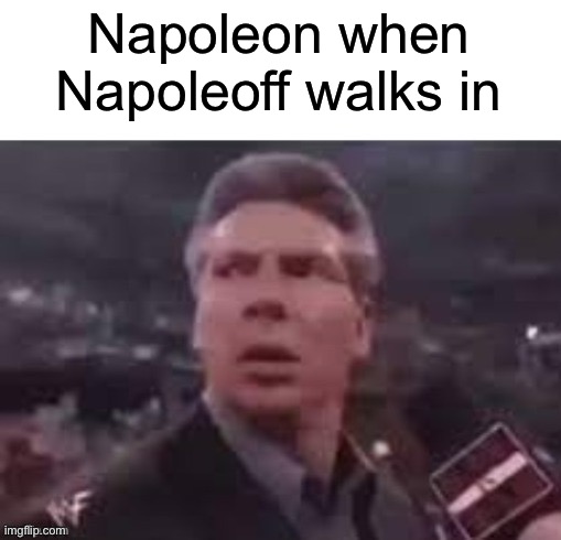 Napoleon | Napoleon when Napoleoff walks in | image tagged in x when x walks in,napoleon | made w/ Imgflip meme maker