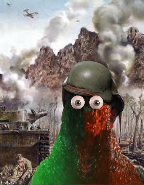 Thousand yard stare Godzilla (new version) | image tagged in thousand yard stare godzilla new version | made w/ Imgflip meme maker