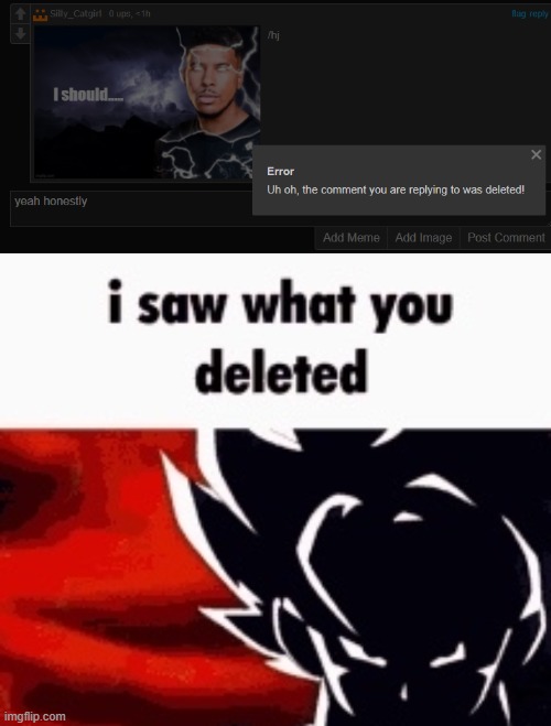 image tagged in i saw what you deleted | made w/ Imgflip meme maker