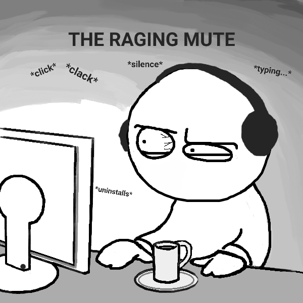 Raging mute Blank Meme Template