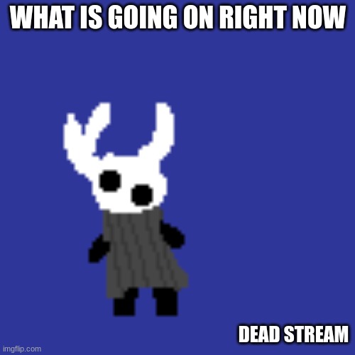 clueless | WHAT IS GOING ON RIGHT NOW; DEAD STREAM | image tagged in clueless | made w/ Imgflip meme maker