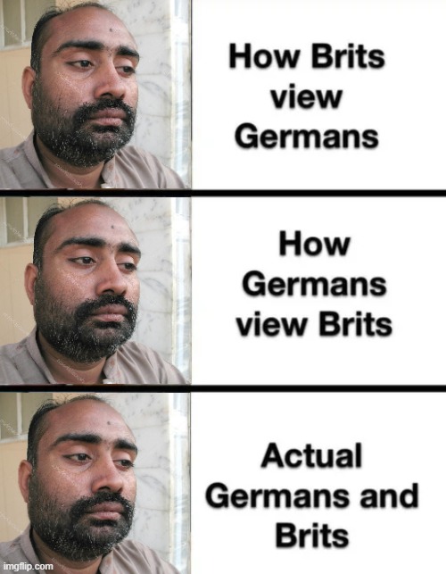 A meme edited for a modern audience. Greetings from neighboring Denmark | image tagged in british,germans,immigrants | made w/ Imgflip meme maker