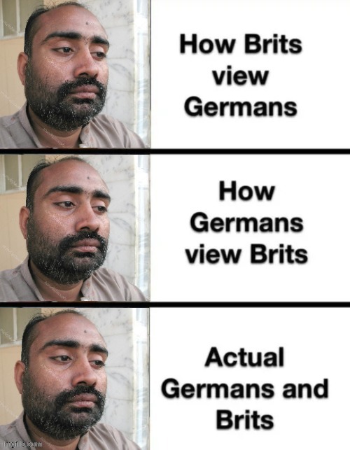 A meme edited for a modern audience. Greetings from neighboring Denmark | image tagged in british,germans,immigrants | made w/ Imgflip meme maker