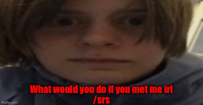 DarthSwede silly serious face | What would you do if you met me irl
/srs | image tagged in darthswede silly serious face | made w/ Imgflip meme maker