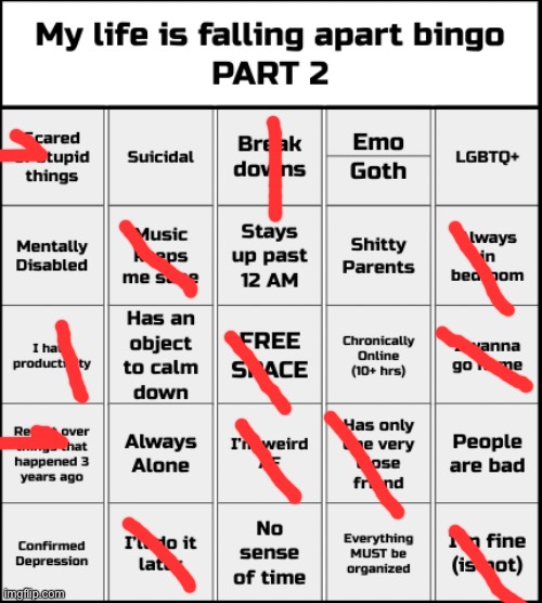 my first win for my life is falling apart | image tagged in my life is falling apart bingo part 2 | made w/ Imgflip meme maker