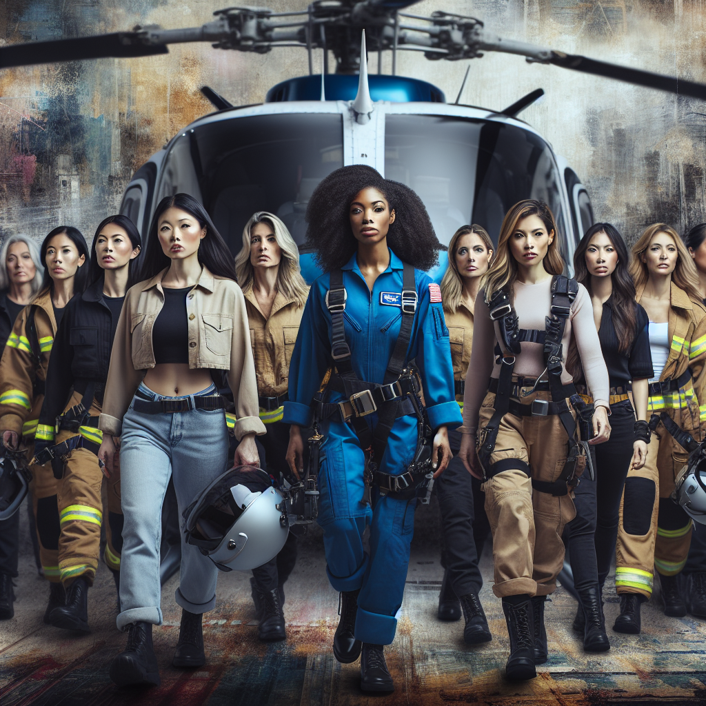 All-female rescue team flies in by helicopter Blank Meme Template