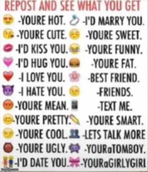 I'm kinda a tomboy | image tagged in repost and see what you get emoji | made w/ Imgflip meme maker