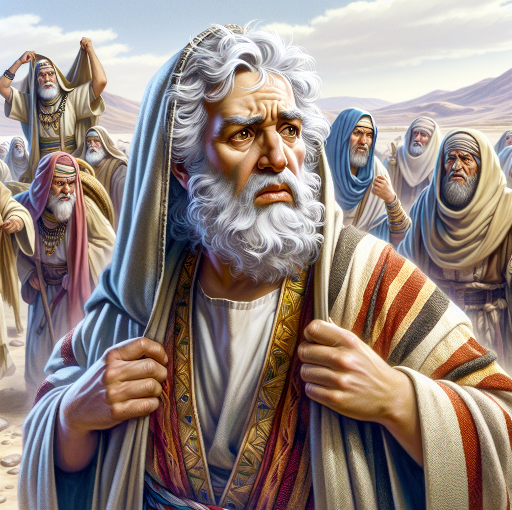 Moses the prophet confused by israel's stubborness Blank Meme Template