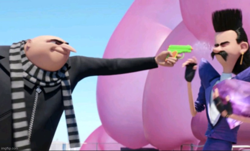 Gru with water gun | image tagged in gru with water gun | made w/ Imgflip meme maker