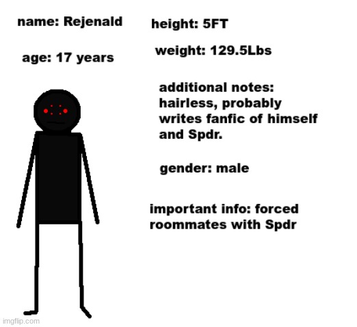 Rejenald's info | image tagged in rejenald's info | made w/ Imgflip meme maker