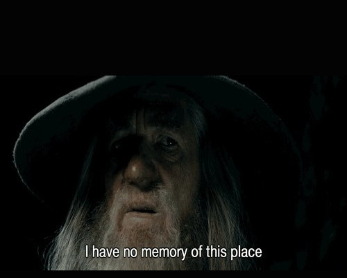 High Quality Gandalf i have no memory of this place Blank Meme Template