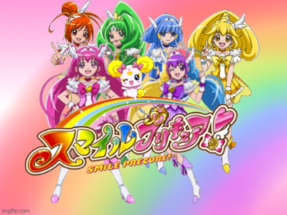 Smile PreCure! sequel was announced (made by me) | image tagged in precure,smile precure,april fools day | made w/ Imgflip meme maker