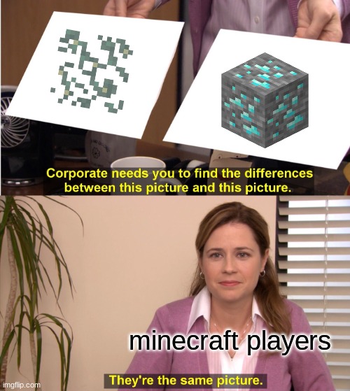 they're the same picture | minecraft players | image tagged in memes,they're the same picture | made w/ Imgflip meme maker