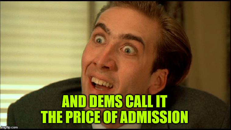 You Don't Say - Nicholas Cage | AND DEMS CALL IT THE PRICE OF ADMISSION | image tagged in you don't say - nicholas cage | made w/ Imgflip meme maker