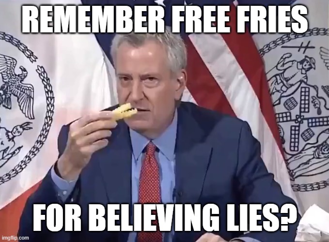 A shot in the arm and your too blame you give me bells palsy | REMEMBER FREE FRIES; FOR BELIEVING LIES? | image tagged in covid-19,fake news,misinformation,evil government,genocide,vaccines | made w/ Imgflip meme maker