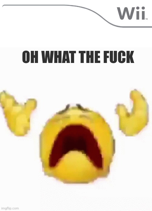 New Wii Game | OH WHAT THE FUCK | image tagged in new wii game | made w/ Imgflip meme maker