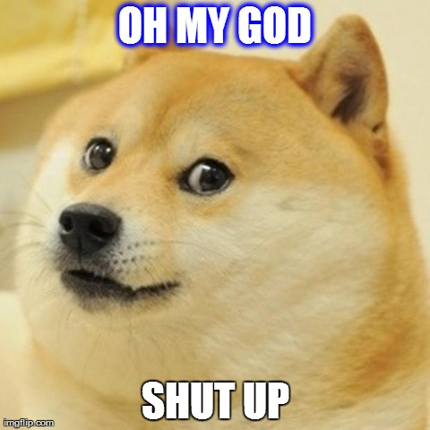 Doge | OH MY GOD SHUT UP | image tagged in memes,doge | made w/ Imgflip meme maker