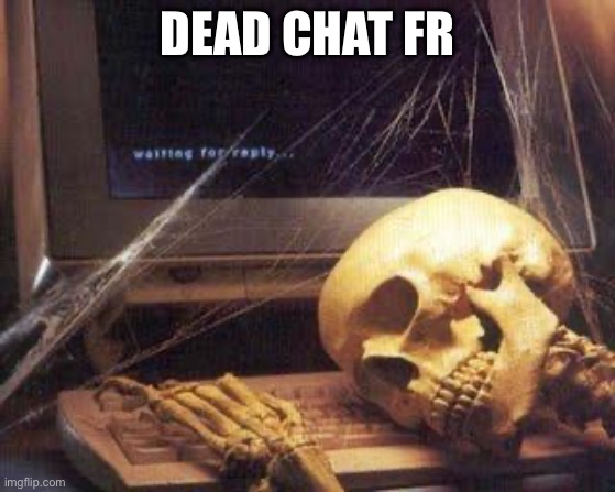 Waiting Skull | DEAD CHAT FR | image tagged in waiting skull | made w/ Imgflip meme maker
